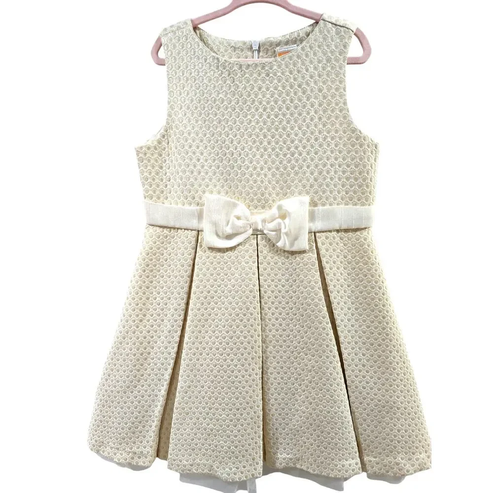 Gymboree Girl's Metallic Gold Polka Dot Party Dress